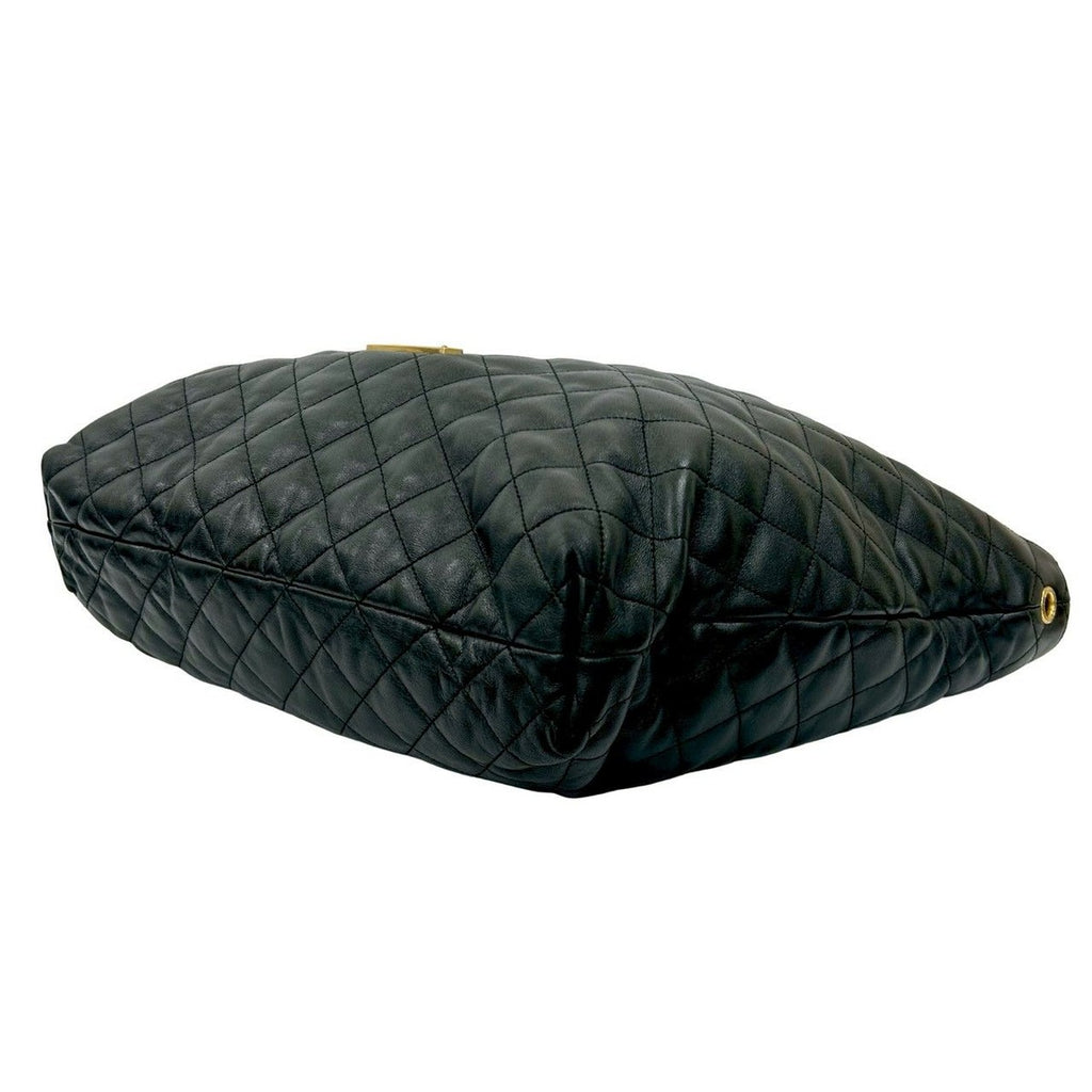 Saint Laurent Paris YSL Logo Quilted Leather Tote — view 8