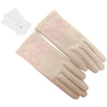 Hermes Gloves Chaine D'ancre Lambskin Silk Pearl Gray Graypink