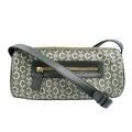 Celine C Macadam Pattern Canvas Leather Gold Hardware Olive Green Shoulder Bag