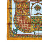 Hermes Scarf Carre 90 Ciels Byzantins Byzantine Sky Silk Orange — view 4