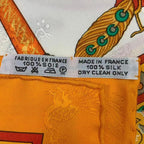 Hermes Scarf Carre 90 Ciels Byzantins Byzantine Sky Silk Orange — view 6