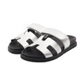 Hermes Sandals Chypre Silver Leather