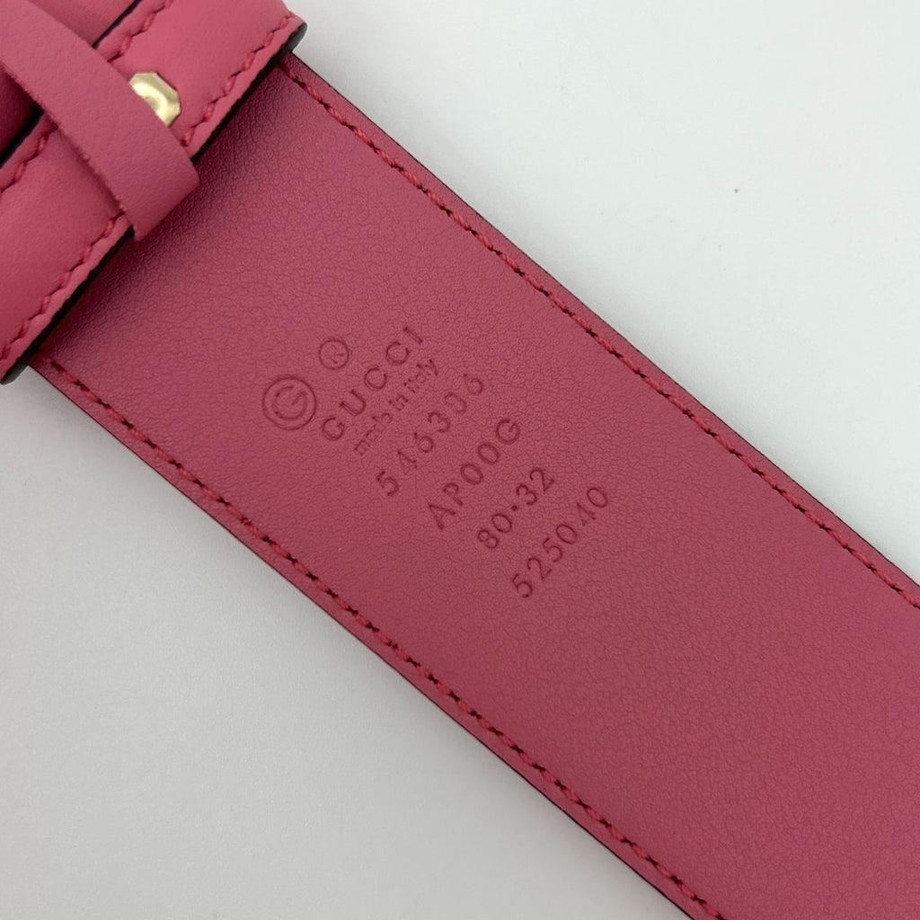 Gucci Belt Interlocking Leather Metal Pink Light Togo — view 5