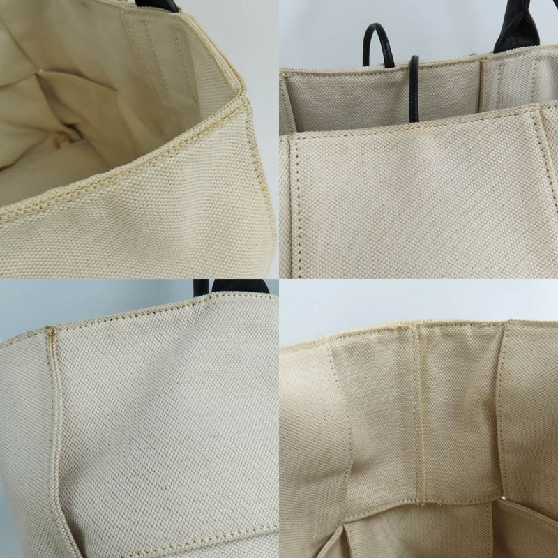 Bottega Veneta Arco Medium Tote Bag Intrecciato Beige White Canvas — view 7