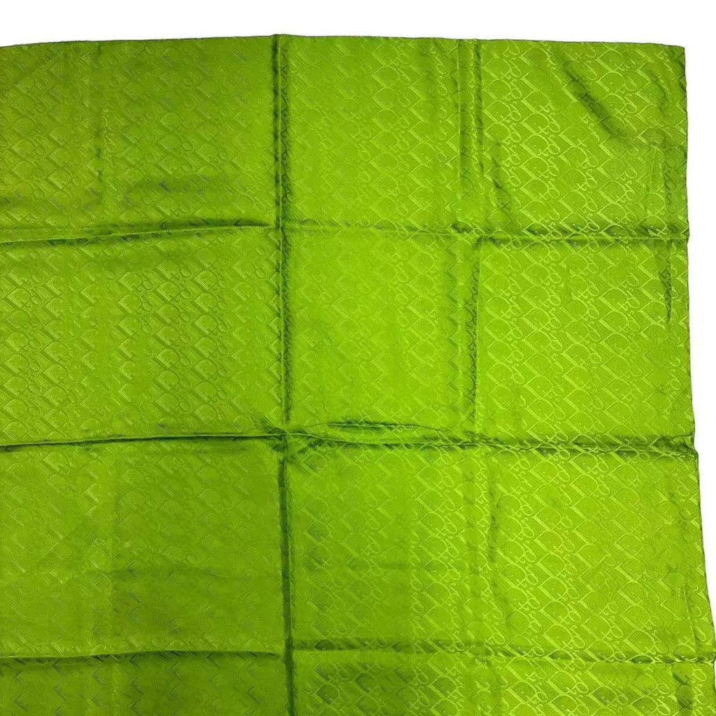 Dior Christian Scarf Silk All Over Pattern Green — view 3