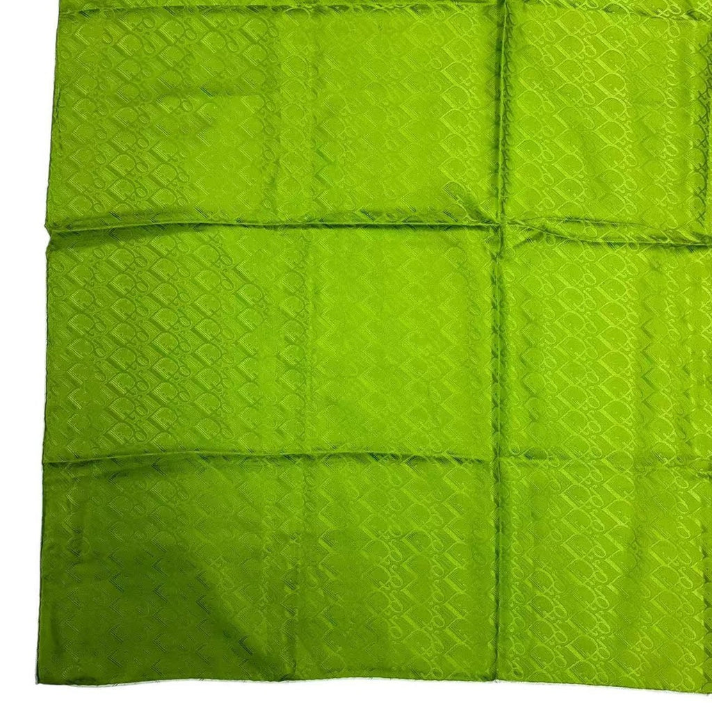 Dior Christian Scarf Silk All Over Pattern Green — view 5