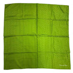 Dior Christian Scarf Silk All Over Pattern Green