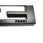 Fendi Key Ring Key Holder Bag Charm Black Silver — view 3