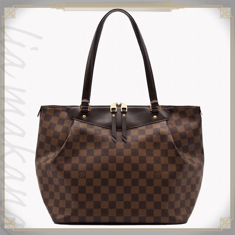 Louis Vuitton Westminster GM Damier Ebene Canvas Bag Shoulder Brown