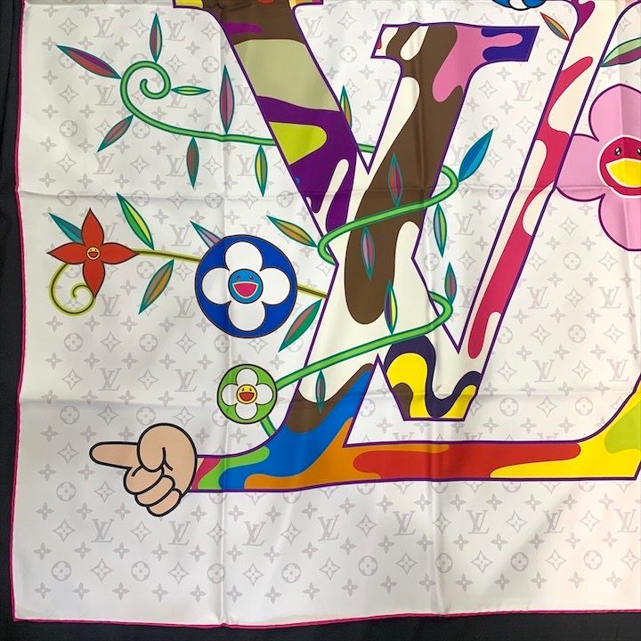Louis Vuitton Takashi Murakami Collaboration Lvlogo Super Flat Blanc Carre 90 — view 7