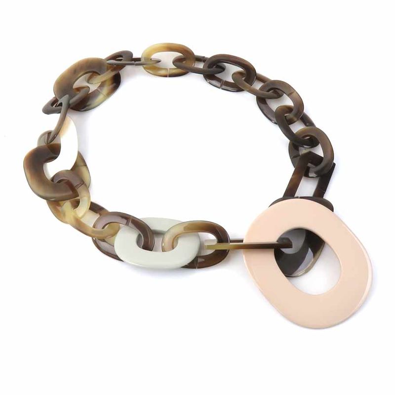 Hermes Jumbo Link Bronze Necklace — view 4
