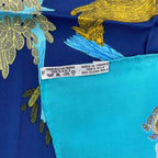 Hermes Scarf Silk Carre 90 Animal Alphabet Blue — view 9