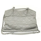 Chanel 2-Way Shoulder Bag Quilted Leather Light Gray — view 2