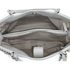 Chanel 2-Way Shoulder Bag Quilted Leather Light Gray — view 7