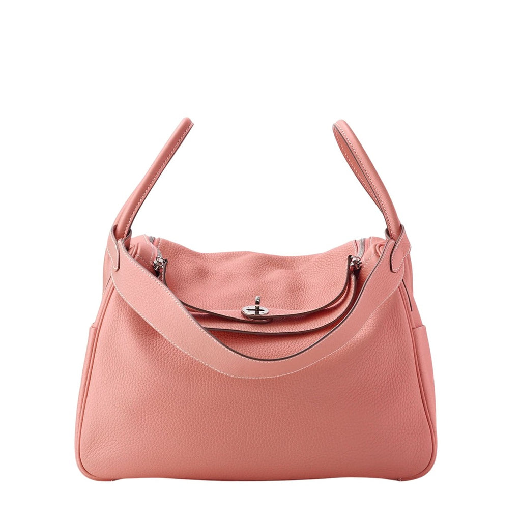 Hermes Lindy 34 Shoulder Bag Taurillon Clemence Crevette Silver