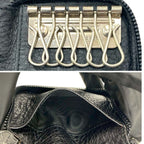 Prada Log Leather Strap Round Zip 6 Key Holder — view 8