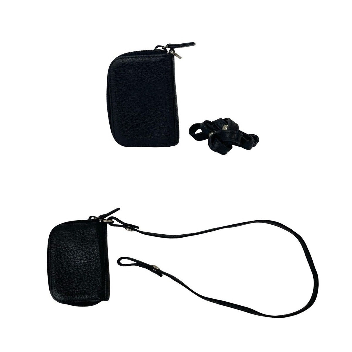 Prada Log Leather Strap Round Zip 6 Key Holder — view 9