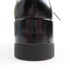 Prada Back Logo Platform Lace Up Leather Shoes Black 35.5 and Storage — view 9