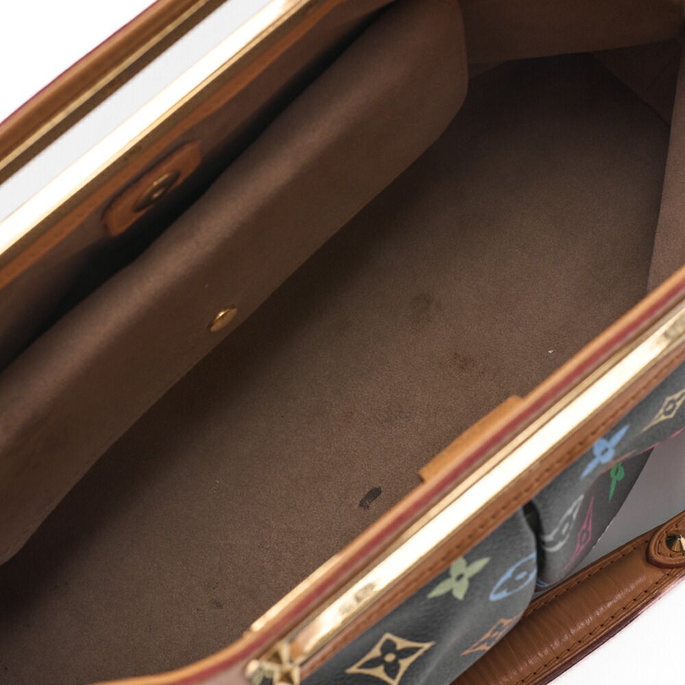 Louis Vuitton Monogram Multicolor Judy MM 2-Way Handbag Noir Black — view 9