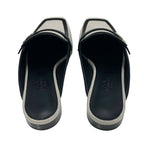 Hermes Groupie Flat Shoes Canvas Leather Black Mule Slipper Sandals — view 5