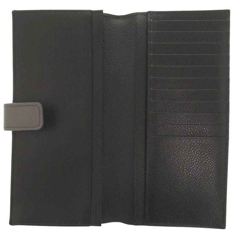 Prada Leather Gray Bifold Long Wallet 1332 — view 4