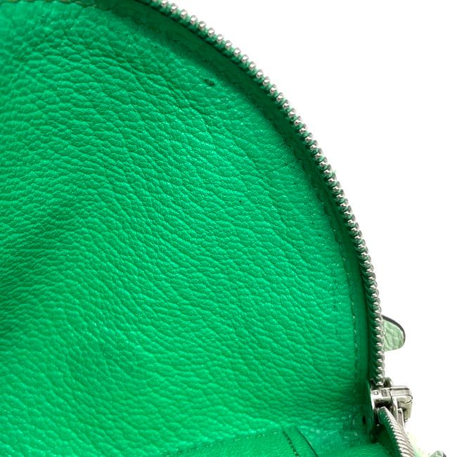 Hermes Coin Case Green Mint Purse Leather Chevre — view 6