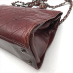 Chanel CC Logo Caviar Leather Vintage 2-Way Bag Gold Bag — view 4