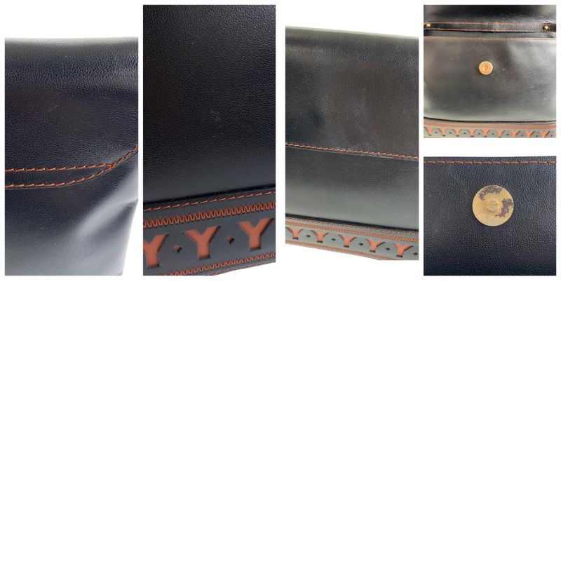 Yves Saint Laurent Vintage Y Cutout Black Orange — view 9