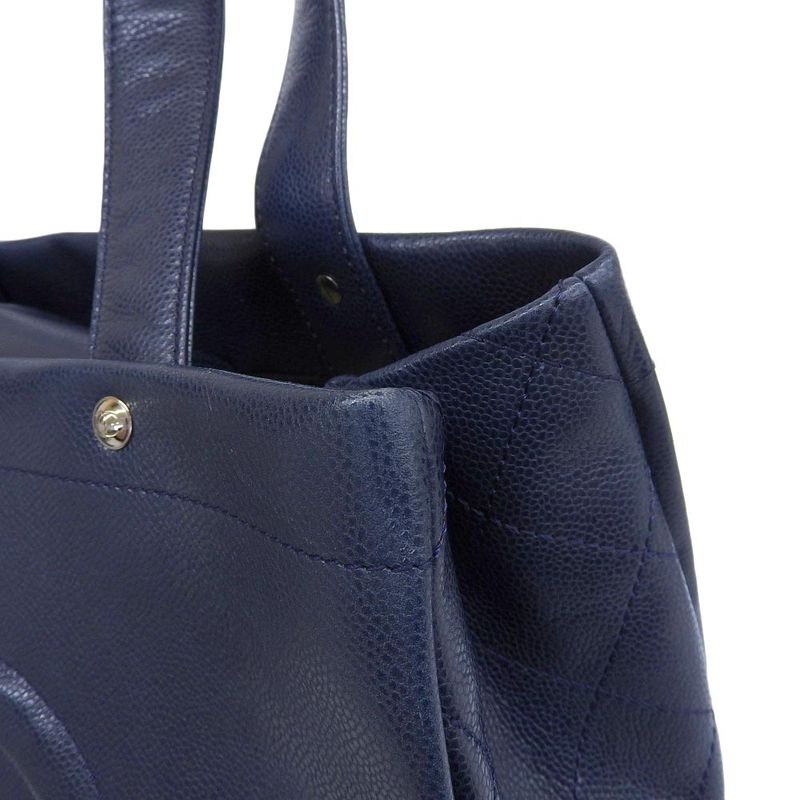 Chanel Caviar Tote Navy Bag — view 5