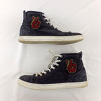 Louis Vuitton High Cut Sneakers Side Zip Suede Dark Navy Size 6 — view 4