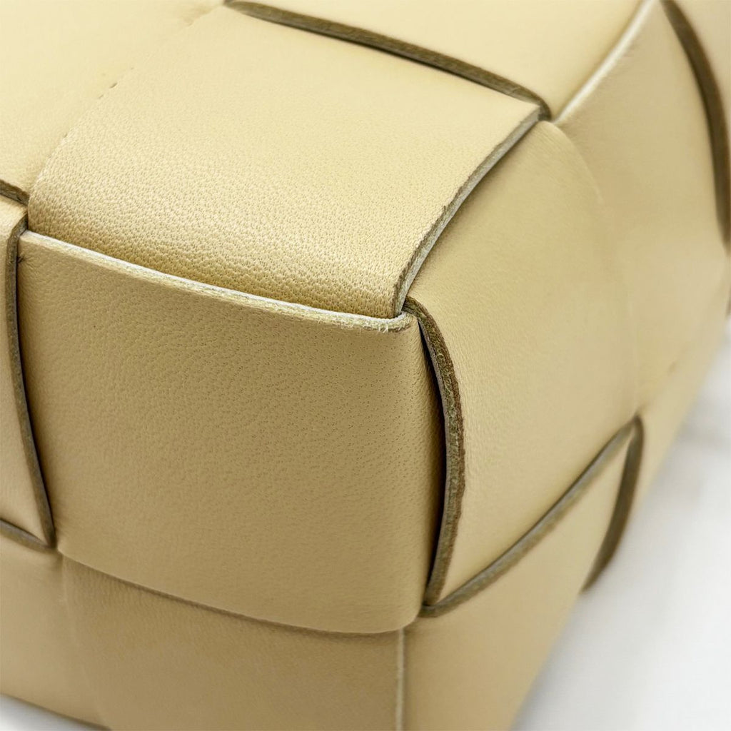 Bottega Veneta Shoulder Cassette Mini Crossbody Bucket Bag Ivory — view 9