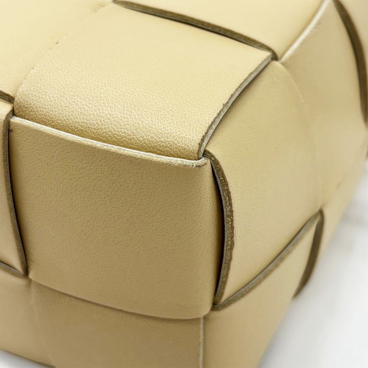 Bottega Veneta Shoulder Cassette Mini Crossbody Bucket Bag Ivory — view 9