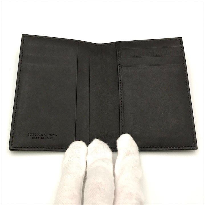Bottega Veneta Intrecciato Wallet Card Case Brown — view 7