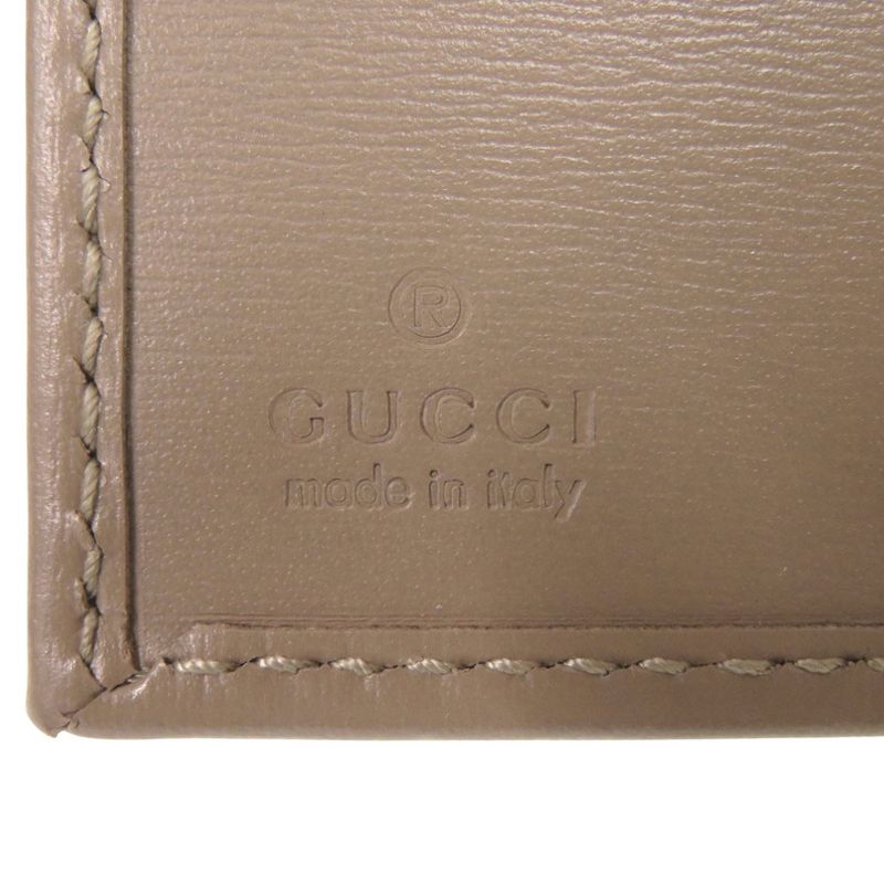 Gucci GG Shadow Medium Wallet Leather Brown Fold 1402 — view 8