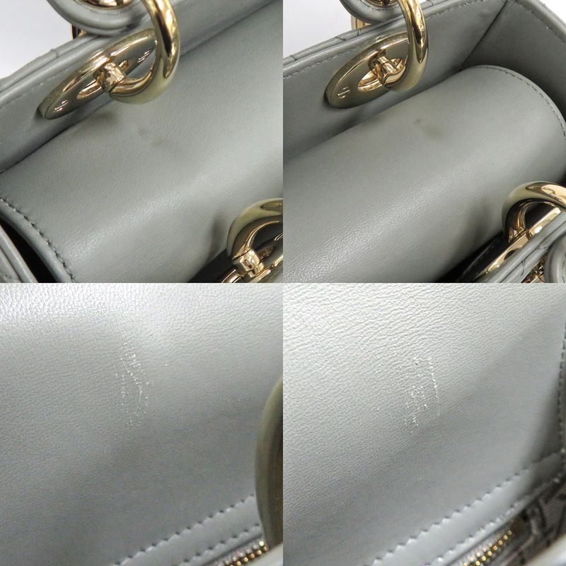 Dior Lady My ABCDior Small String Gray Lamb Cannage — view 8