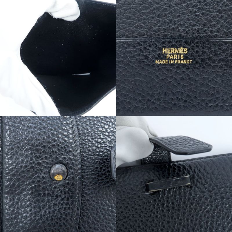 Hermes Jura 2 Bifold Wallet Black Togo — view 8