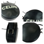 Celine Dancing Kid Logo Studded Black White Silver Hardware Leather Ddj38 — view 6