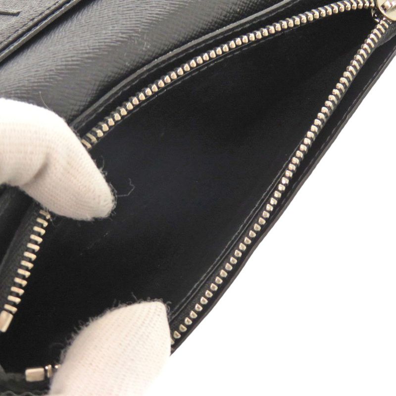 Louis Vuitton Portefeuille Plaza Taiga Noir Black Long Wallet — view 5
