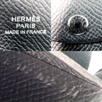 Hermes Calvidio Veau Epsom Black Coin Case Card — view 7