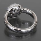 Chanel Sapphire Diamond Ring 18K White Gold 750 E0969 — view 5