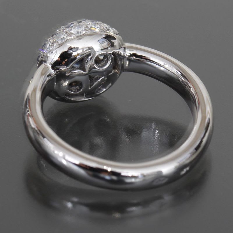 Chanel Sapphire Diamond Ring 18K White Gold 750 E0969 — view 5