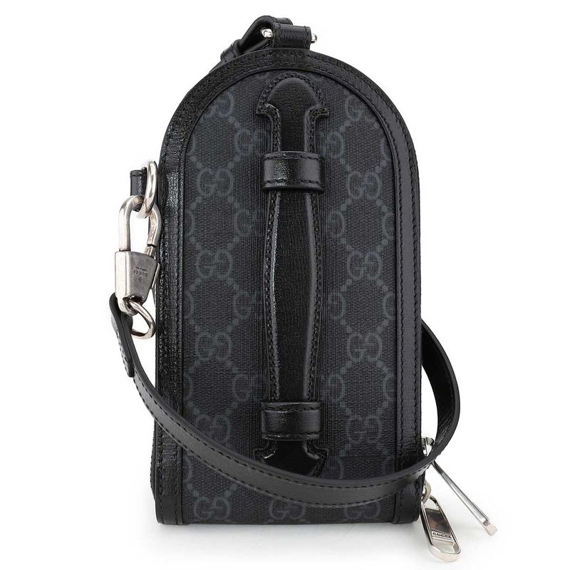 Gucci Shoulder Bag GG Supreme Black Gray — view 2