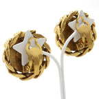 Chanel Earrings Vintage GP Rhinestone Coco Mark Diameter 3 cm — view 5