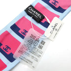 Chanel Headband Twilly Coco Mark 100% Silk Scarf With Tag — view 9