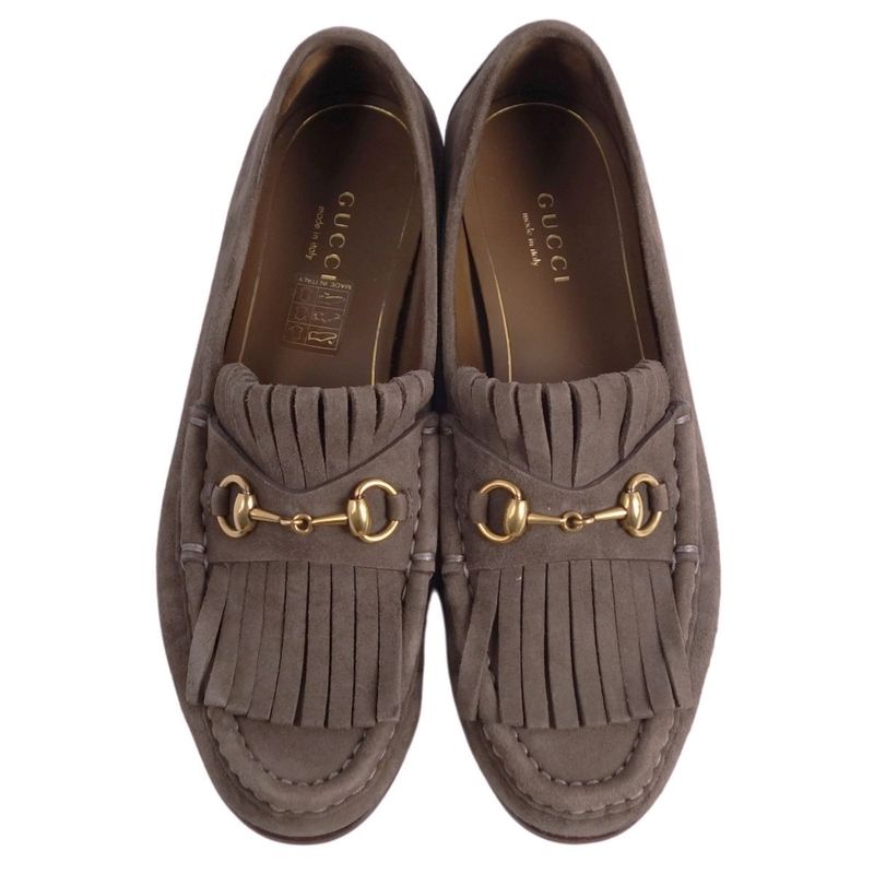 Gucci Loafers Moccasins Quilted Horsebit Suede — view 5