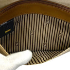Fendi Chameleon 8 M0284 Clutch Pochette Leather Light Brown Beige — view 8