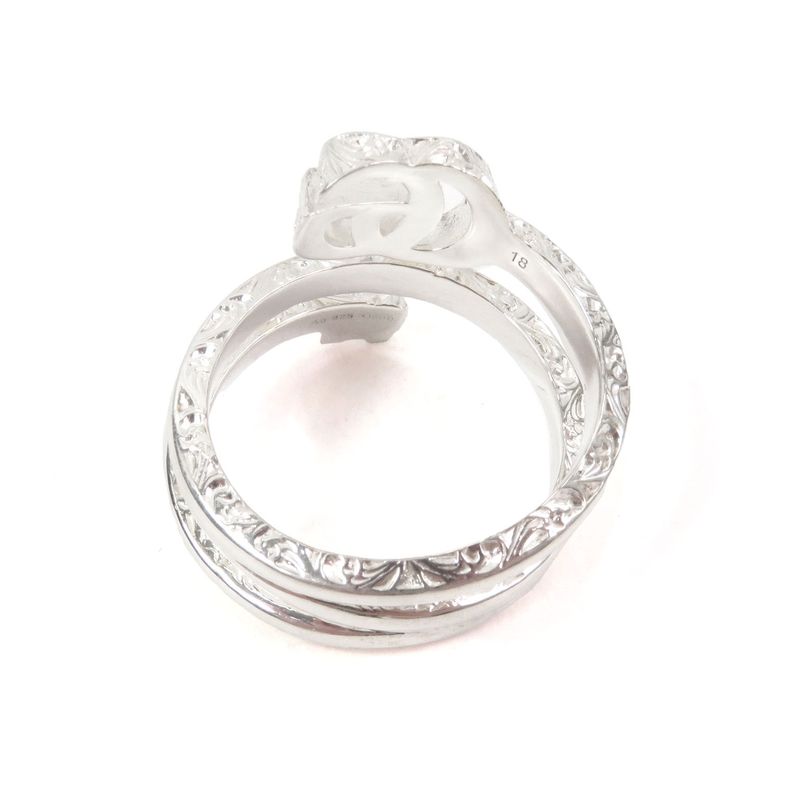 Gucci Double G Key Motif Ring AG 925 Silver 18 Weight — view 4