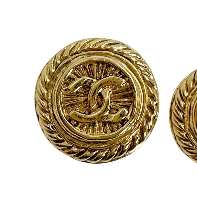 Chanel Vintage Large Coco Mark Earrings — view 5