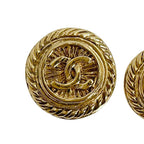 Chanel Vintage Large Coco Mark Earrings — view 5