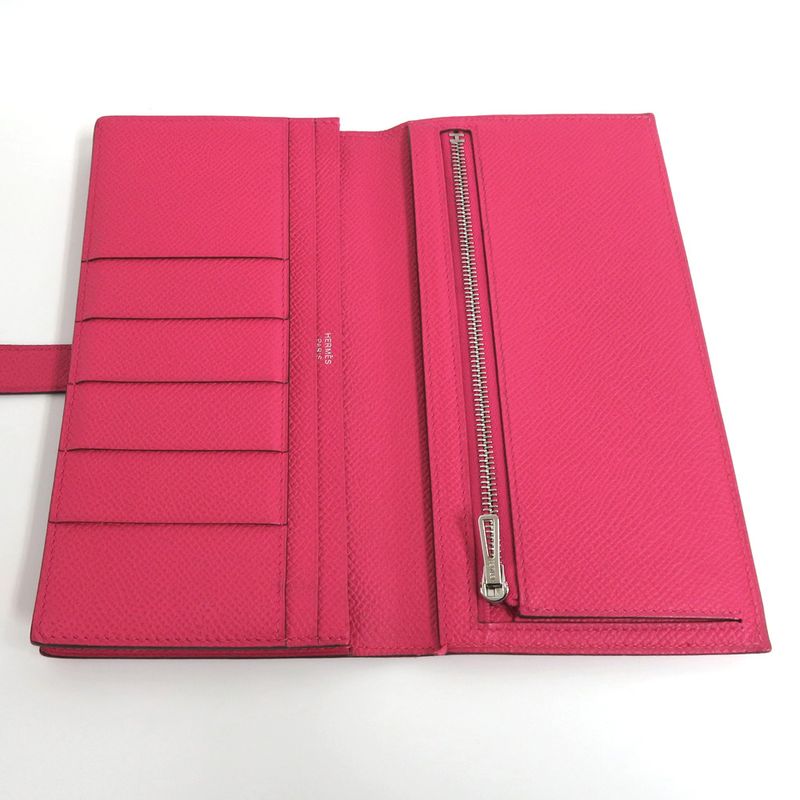 Hermes Bearn Souffle Rose Vo Epson Silver Hardware 2021 — view 5